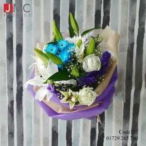 WHITE LILIUM WITH MIXED COLORFUL FLOWERS - JMC Florist 0357