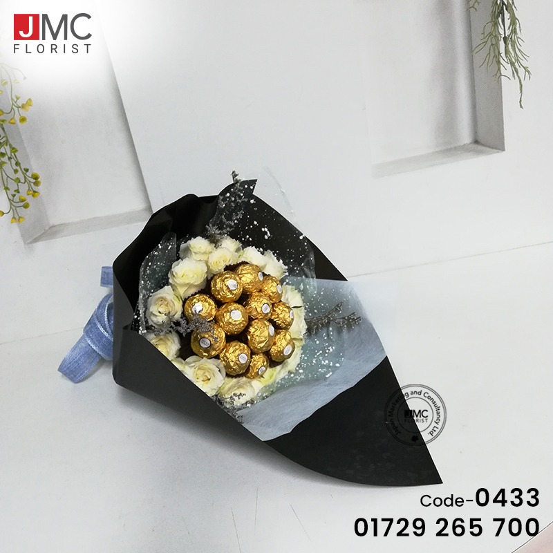 White Beauty with Chocolate-JMC Florist 433