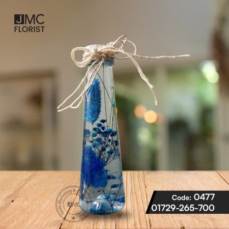 Herbarium Oil Decoration Round (Royel Blue)-JMC Florist 0477